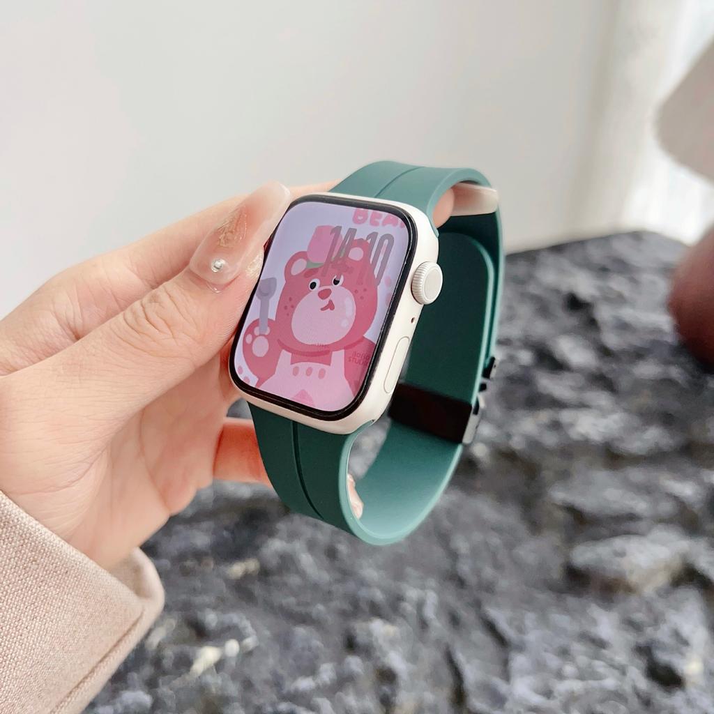 For Apple Applewatch109876 Generation Watch Parachute Buckle Silicone Strap Iwatchse New