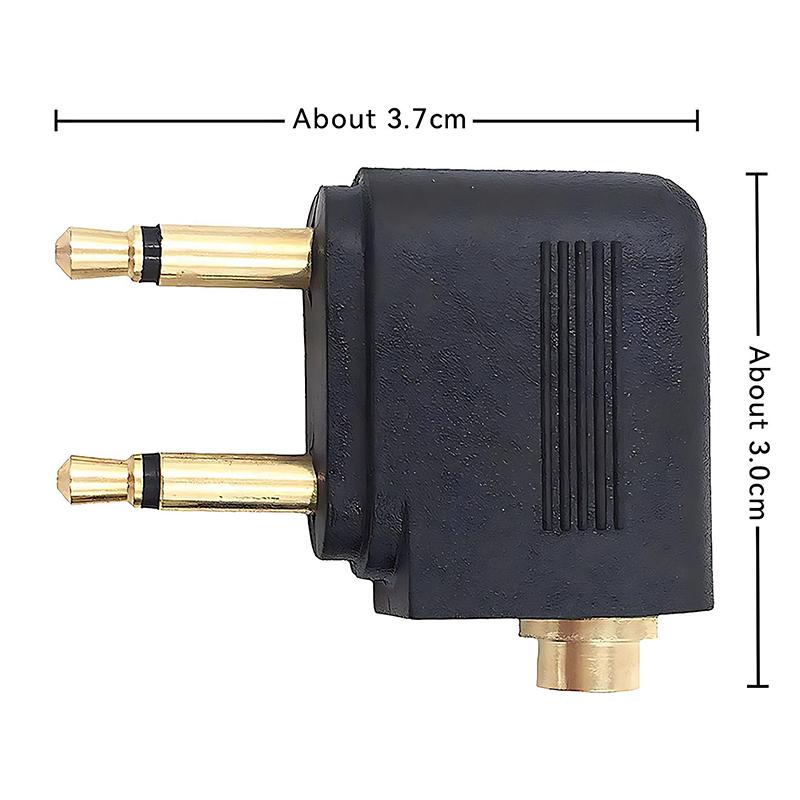 1-10 PEZZI Adattatore Audio per Aereo Spina AUX da 3,5 mm Convertitore Audio per Cuffie Auricolari da Aereo Per Cuffie da Viaggio Aereo Vendita all'Ingrosso