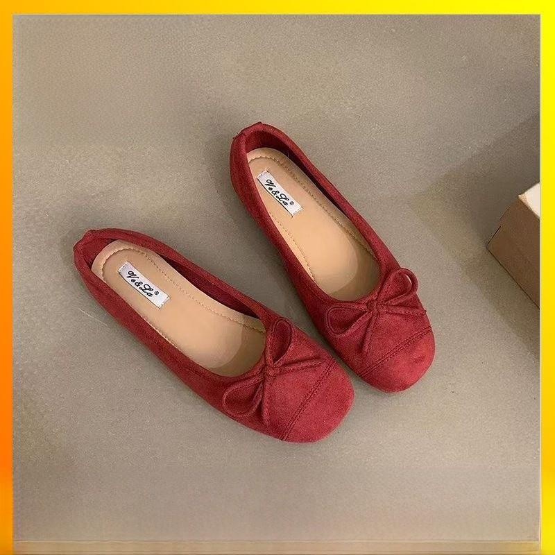 Ballerinas für Damen aus PU-Material mit weicher Sohle für den täglichen Gebrauch Frühling 2024