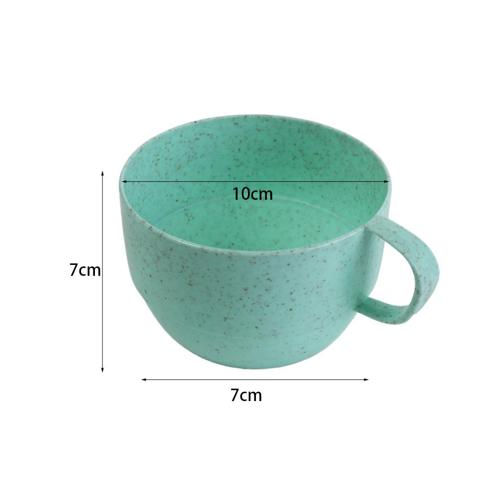 With Handle Reusable Flat Bottom Kitchen Supplies Drinkware Wheat Straw Cup Coffee Mug Drinking Cup