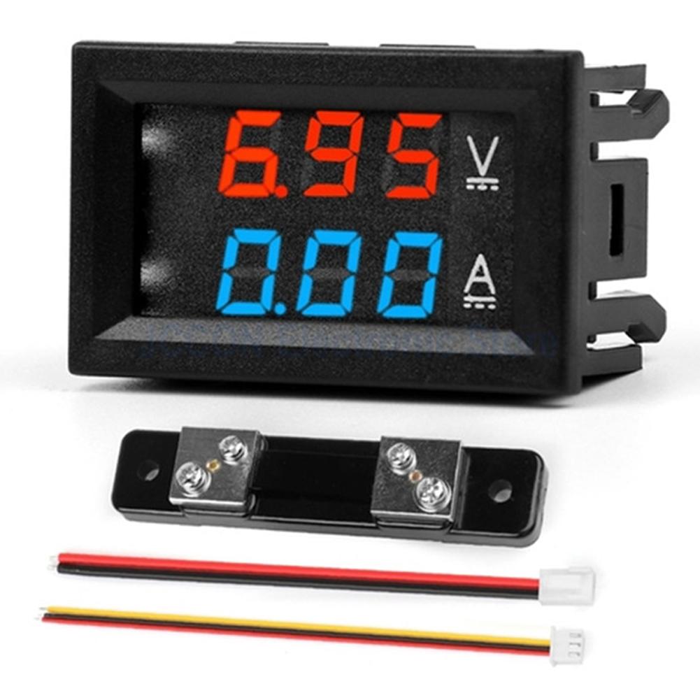 Voltage Current Tester 0.56inch LED Display Digital Voltmeter Ammeter DC0-100V 10A 50A 100A High Precision Measuring Tool