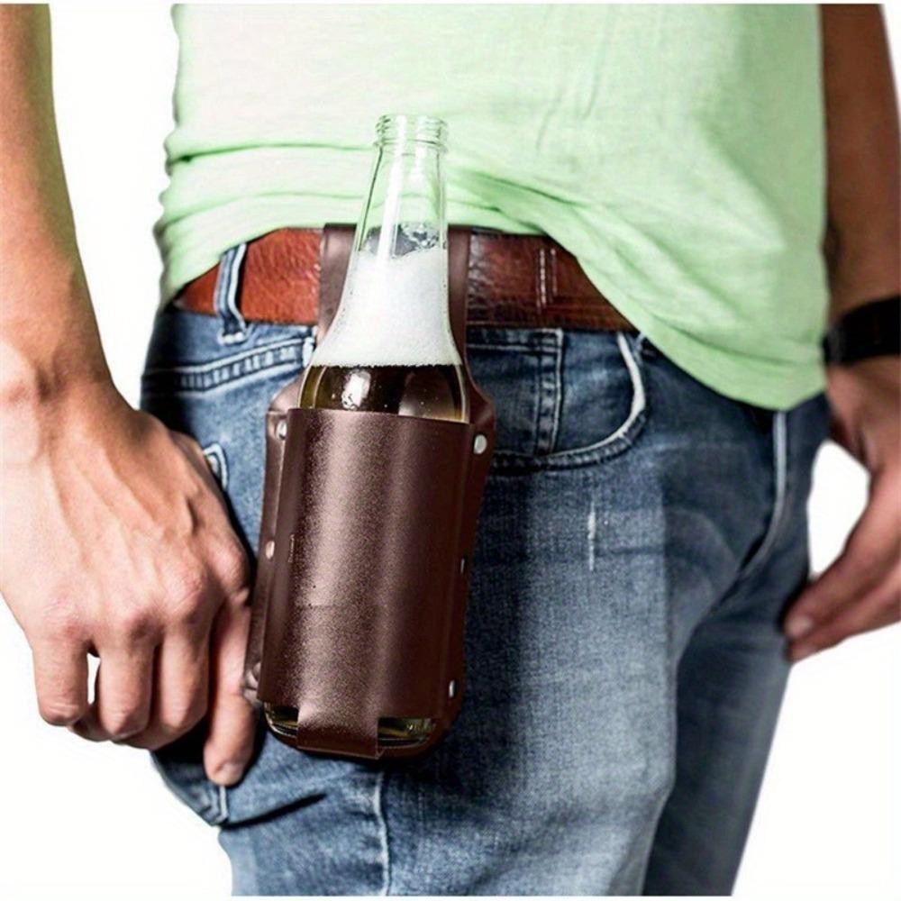 1Pc Portable Bottle Waist Beer Belt Bag Handy Wine Bottles Beverage Can Holder