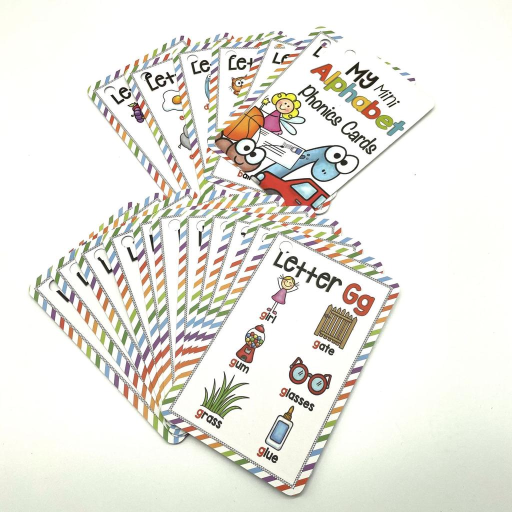 Non-Toxic 1/2Pcs English 26 Letters Alphabet Phonics Pocket Flash Cards Early Educational Learning English Word Toys