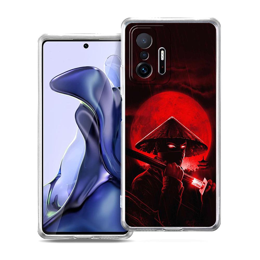 Japan Redsun Samurai bushido Phone Case For Xiaomi 14 13 12 Lite Mi 11 11X 13T 12T For Poco X5 X4 X3 NFC F5 F4 M4 Pro 5G Cover