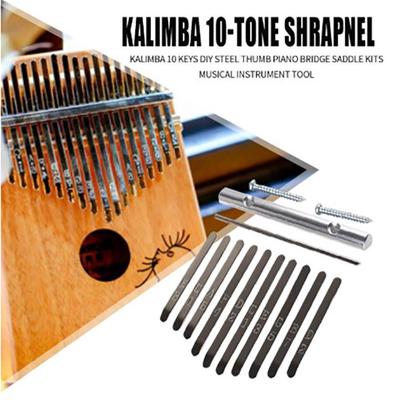 10-Key Kalimba Keyboard Diy Steel Keys Bridge Thumb Piano Music Replacement Part