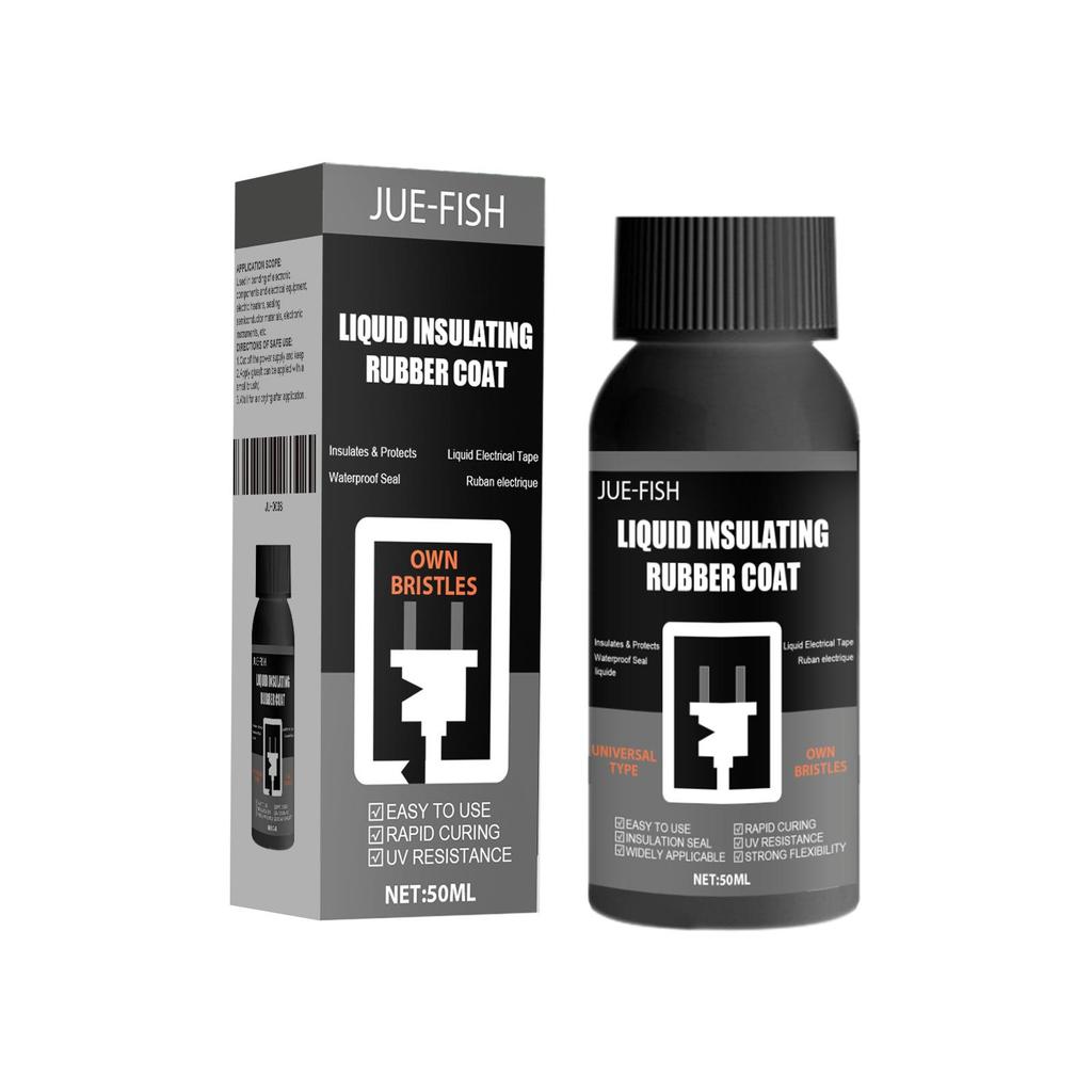 Jue-Fish Liquid Insulating Adhesive Waterproof Insulating Adhesive for Electricians High Temperature Resistant Flame Retardant Repair Sealant