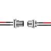 M12 Waterproof Aviation Plug Cable: 2P-6P Multi-Core Sensor Connection with Flange Mount M/F Connector.