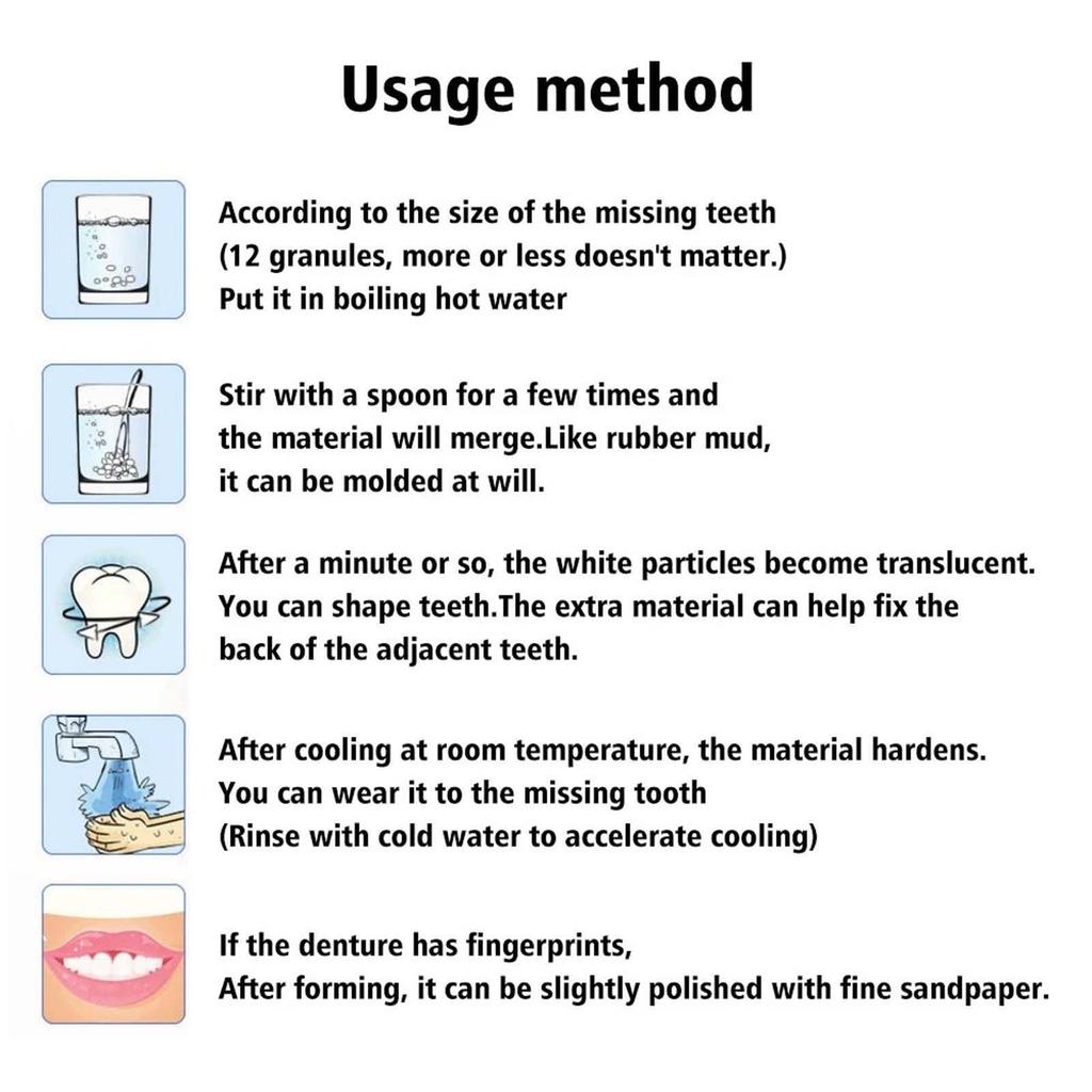2 Pairs of Dentures, Prosthetic Teeth, Super Comfortable False Teeth, Perfect Fit, Flexible, Practical, Whitening Teeth, Natural and Comfortable Fit,