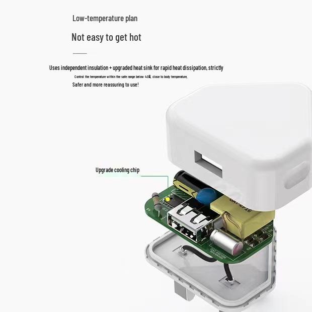 UK 3-Pin 5V 1A USB Power Adapter for Apple Phones - Hong Kong Version, Multi-Port Fast Charger
