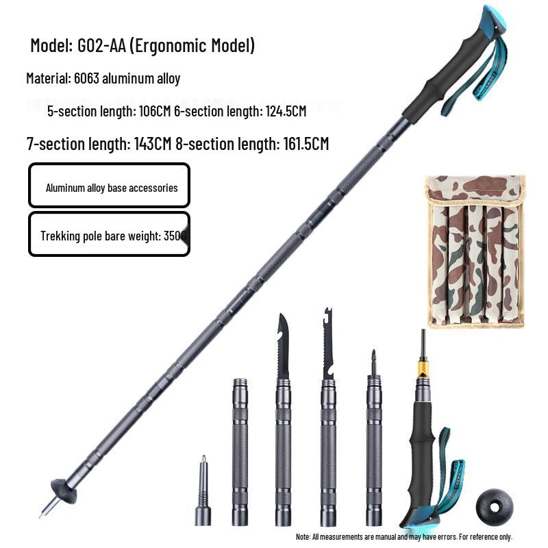 Xigang Lightweight Multifunctional Folding Aluminum Trekking Pole