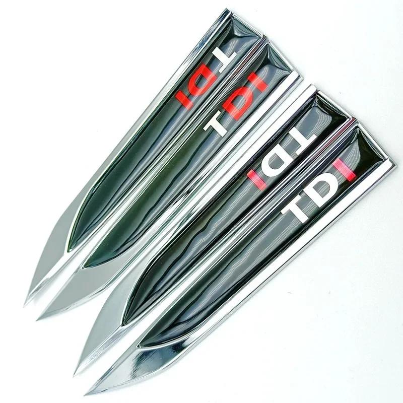 AABGJ1 2 Pieces Metal TDI Side Fender Badge Emblem Sticker Sticker For Volkswagen VW POLO PASSAT GOLF 5 6 7 MK7 MK4 MK5 MK6