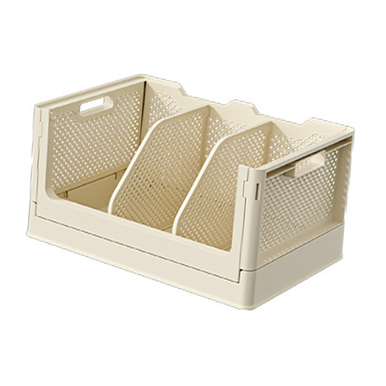 Plastic Desktop Storage Box Multifunctional Storage Basket Folding Storage Boxes for Bedroom