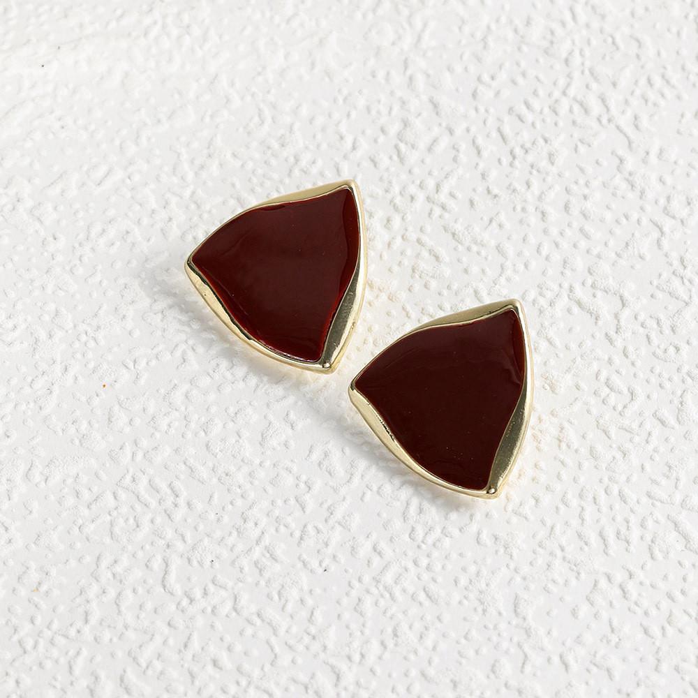 Creative Trendy Triangle Alloy Earrings Chic Simple Design For Occasions All