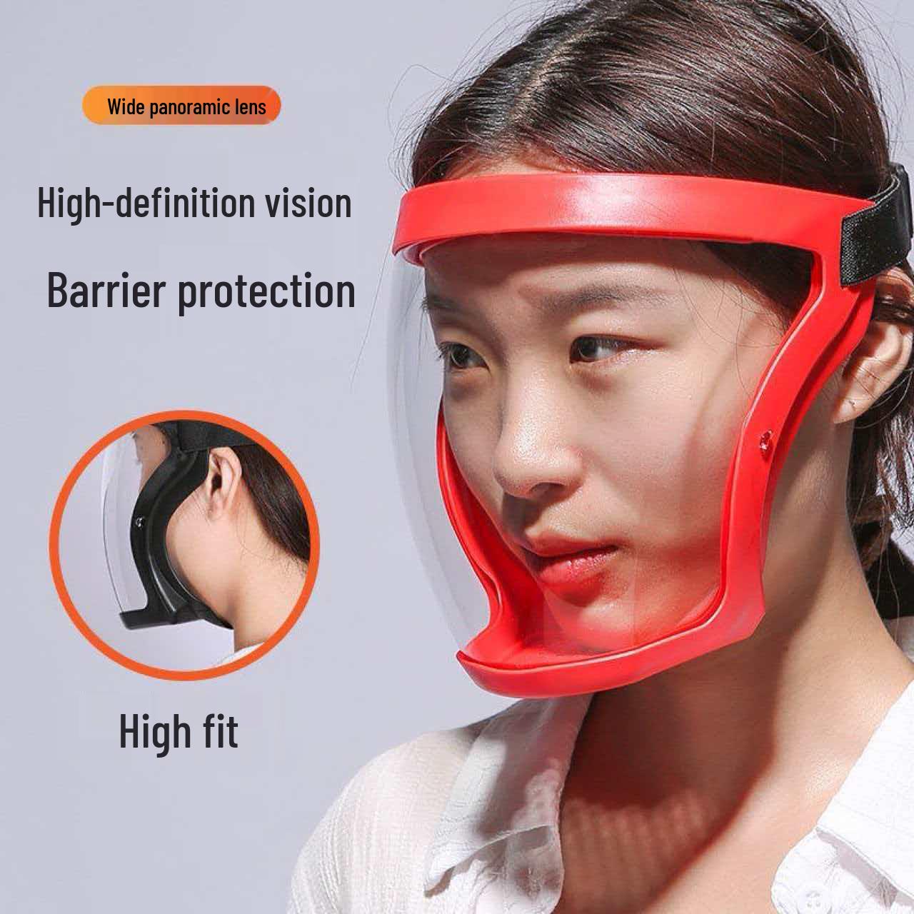 Anti-Fog High-Transparency Impact-Resistant Welding Face Shield & Protective Goggles Gray Frame White Lens