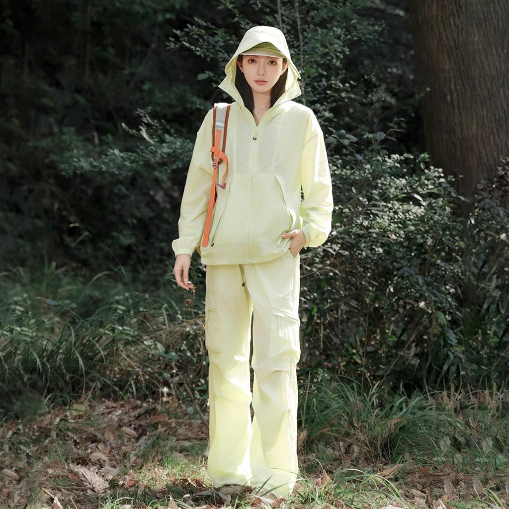 Sunscreen Clothing Outdoor Cool Summer Men's and Women's Hooded Thin Skin Clothing Jacket Loose Breathable Windproof Sunscreen Clothing