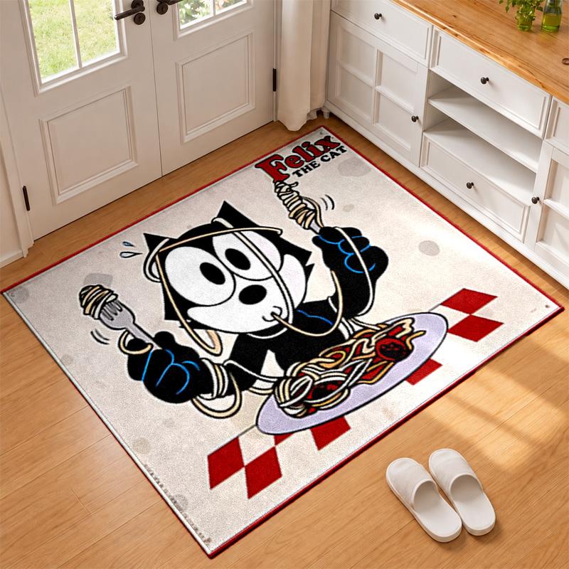Felix the Cat Carpet Door Mat for Living Room or Bedroom Protective Mat Under Chair Office Decoration Christmas Gift Birthday Present