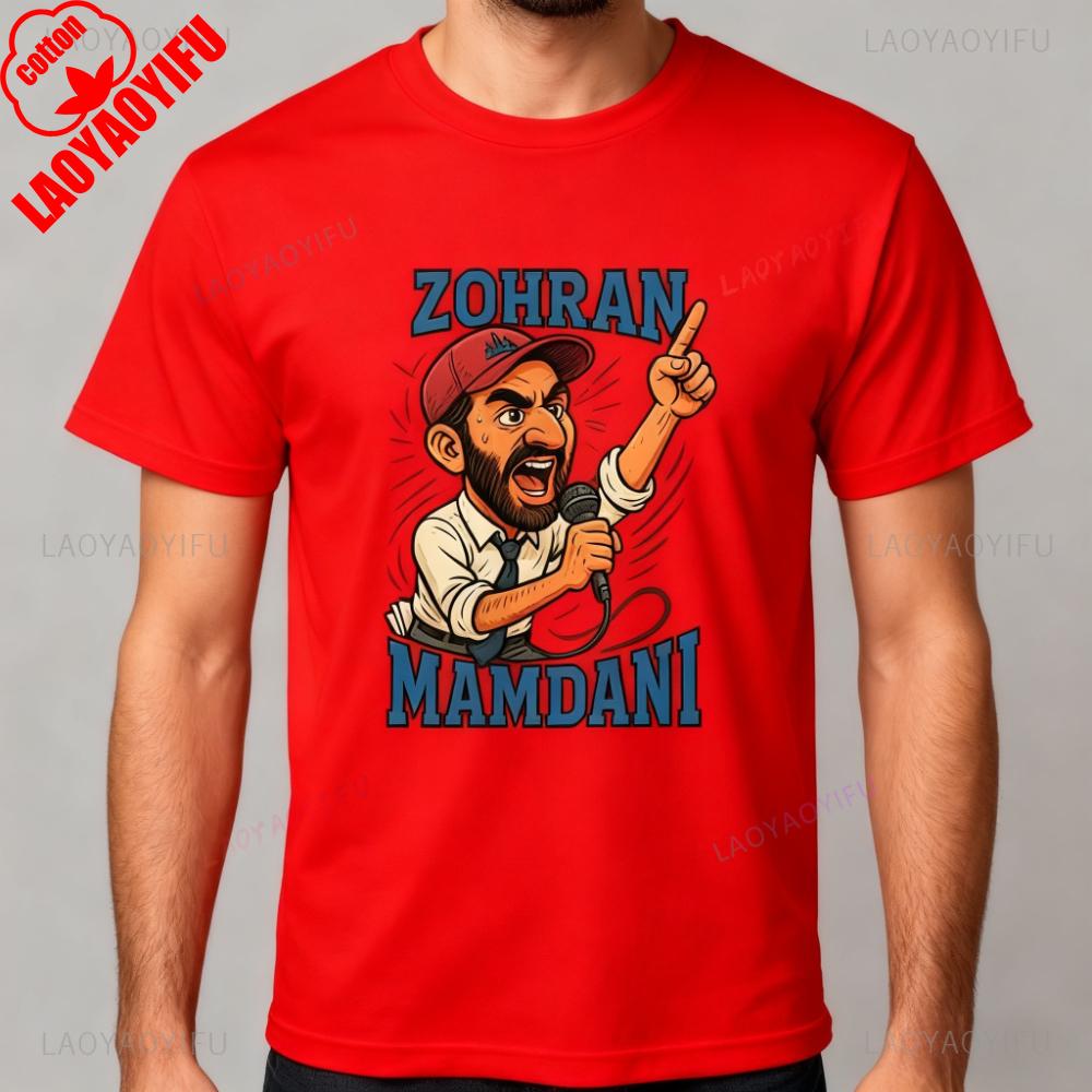Zohran Mamdani Speech Funny TShirt Creative Design Novelty Tshirt Men Unisex Streetwear Support Zohran Clothing Cotton Tee Tops