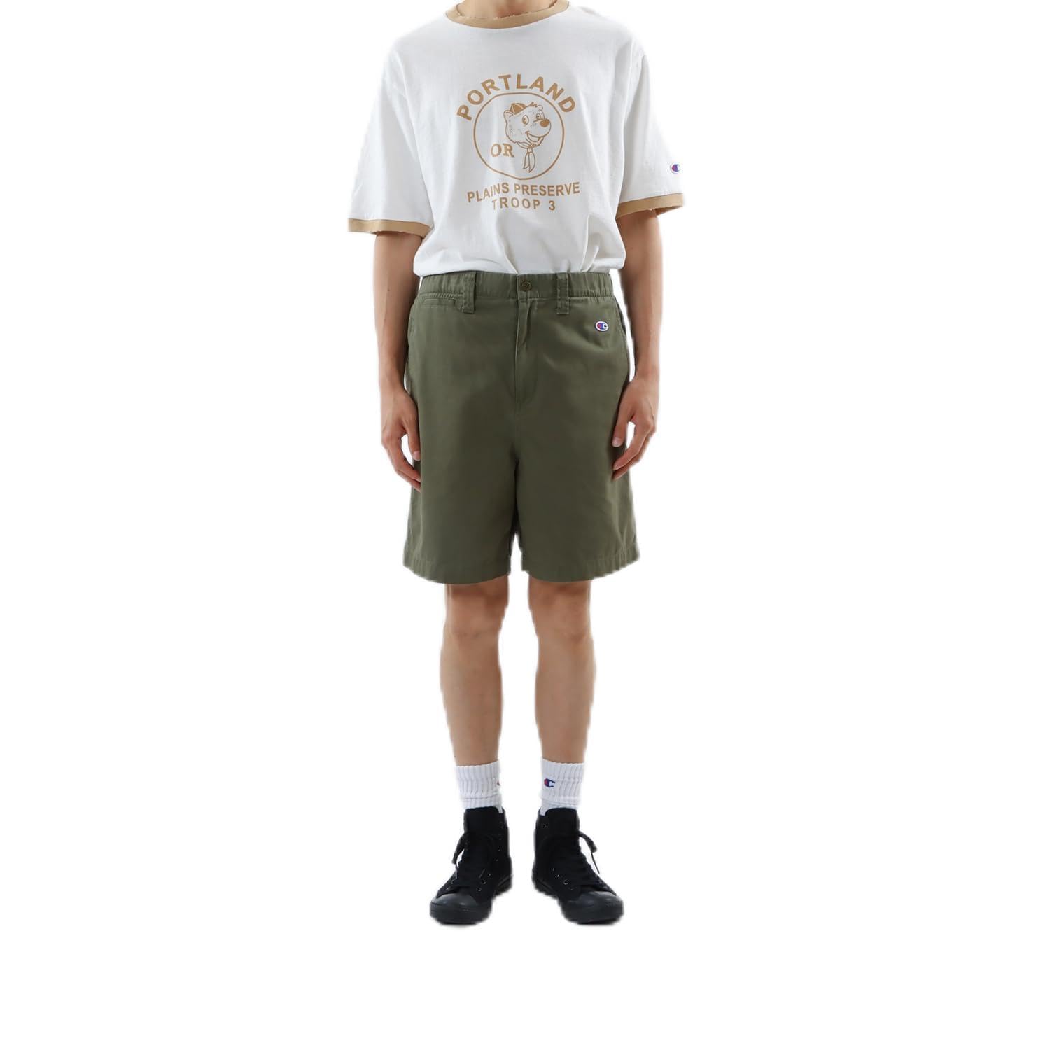 

Повседневные шорты Champion на молнии для мужчин, 100% хлопок, гульфик, C3-Z512-655-L оливковый