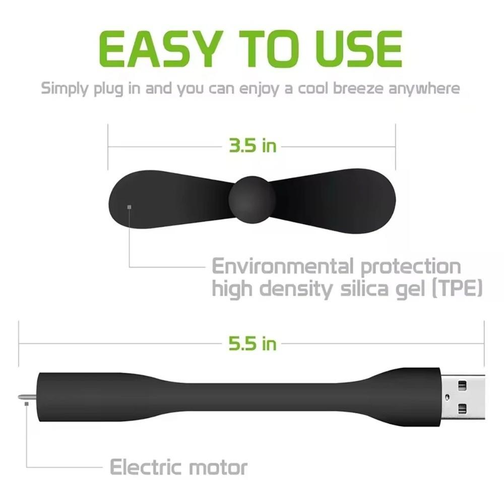 Bendable USB Cooling Fan Portable Hand Fan Durable Mini USB Fan  for Laptop Cooling