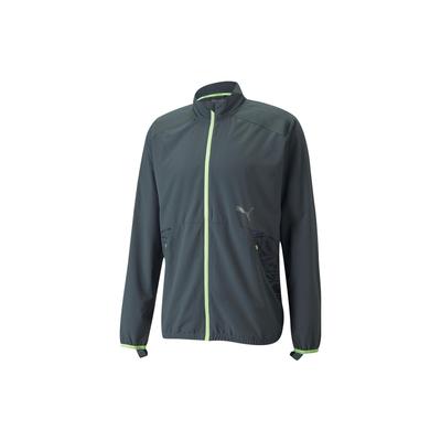 Logo Embroidered Zip-Up Striped Long Sleeve Jacket Men Jackets Grey Blue 521397-42