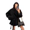 Hepburn Textured Woolen Stand Collar Coat - Petite Size, 2025 Autumn/Winter Collection