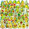 100 Bright Green Cute Avocado Stickers DIY Mobile Phone Case Refrigerator Skateboard Decoration Stickers