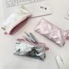 Sweet Quilted Bow Love Flap Pencil Case Organizer Coin Purse  Girly Cosmetic Bag Women Portable Sundries Storage Bag Gift