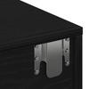 Wall Mounted Shelf with Drawers Black 80 X 33 X 17 Cm Particleboard