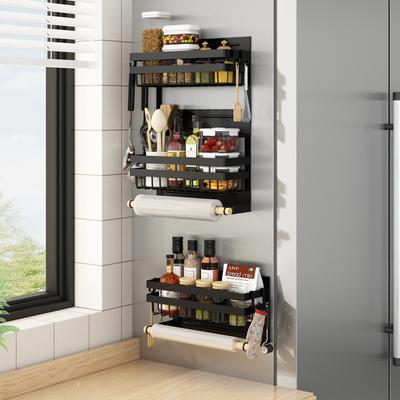 Magnetic Fridge Shelf Kitchen Paper Tube Cling Film Storage Rack Spice Storage Rack Storage Rack On The Side Of The Refrigerator