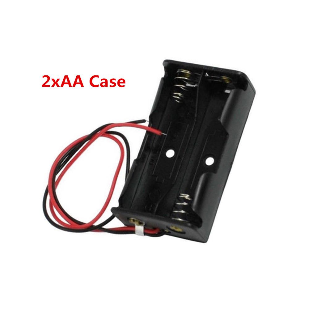 Plastic Battery Storage Case Box Holder For 1xAA 2xAA 3xAA 4xAA 5xAA With Wire S