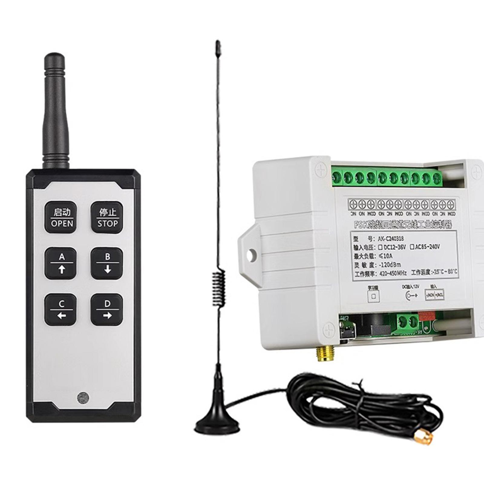 

High Sensitivity 4 Channel Remote Controls Wireless Relays for Hoists and Ventilation Systems чорний