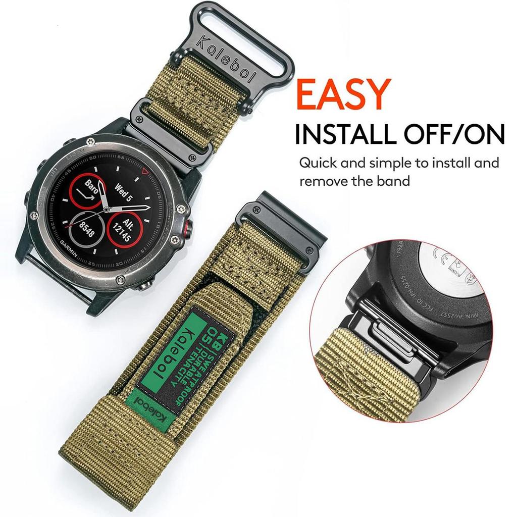Compatible With Quickfit For Watch Band Nylon 22mm 26mm Sports Wrist Strap For Fenix 6 7 5/Forerunner/EPIX/Instinct /Tactix