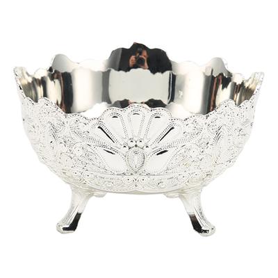 Serving Bowl European Style Retro Elegant Alloy Fruit Bowl for Living Room Table Decoration