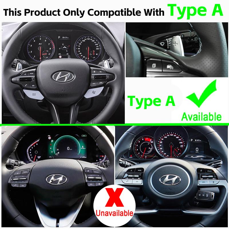 For Hyundai I20 I30 N Line Veloster KONA N Elantra Avante GT N-line CN7 Car Steering Wheel Paddle Shift Extension DSG