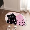 Instagram Style Cute Cat Bathroom Mat Non-slip Absorbent Quick-drying Mat Toilet Shower Room Door Carpet Easy To Care For