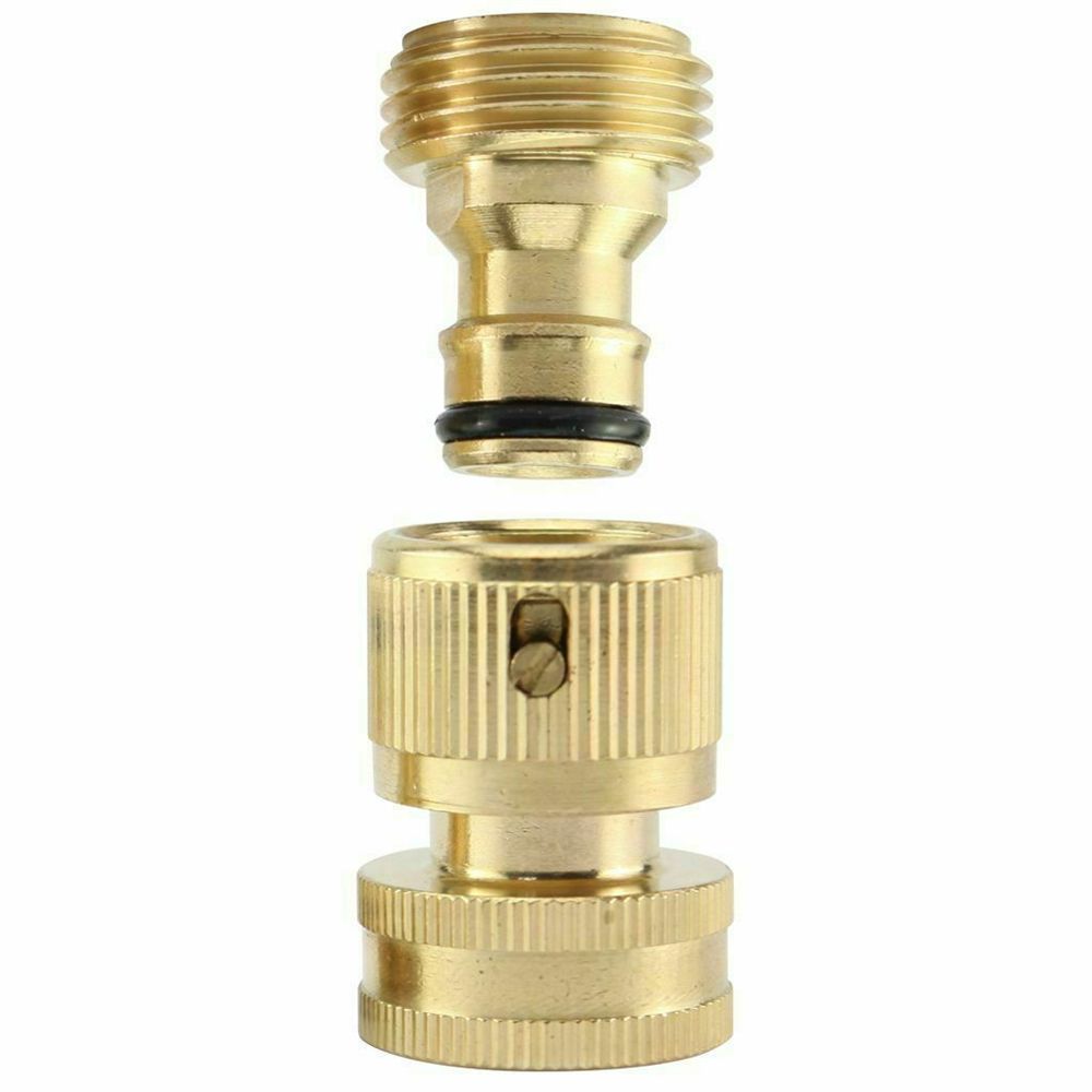 Garden Practical Solid Brass Hose Quick Connector Water Pipe Fit Female Male Thread Fitting Adapter