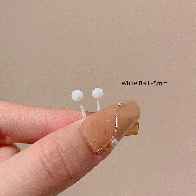 

Биологические фарфоровые серьги-пусеты, ухаживающие за ушами, гипоаллергенные, для девочек, ушная игла, для сна, не нужно снимать, не блокирующие, мужские серьги-штанги, керамические серьги 5mm ball head White 1 pair