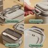 ZISIZ Japanese Style 304 Stainless Steel 3-Layer Lunch Box