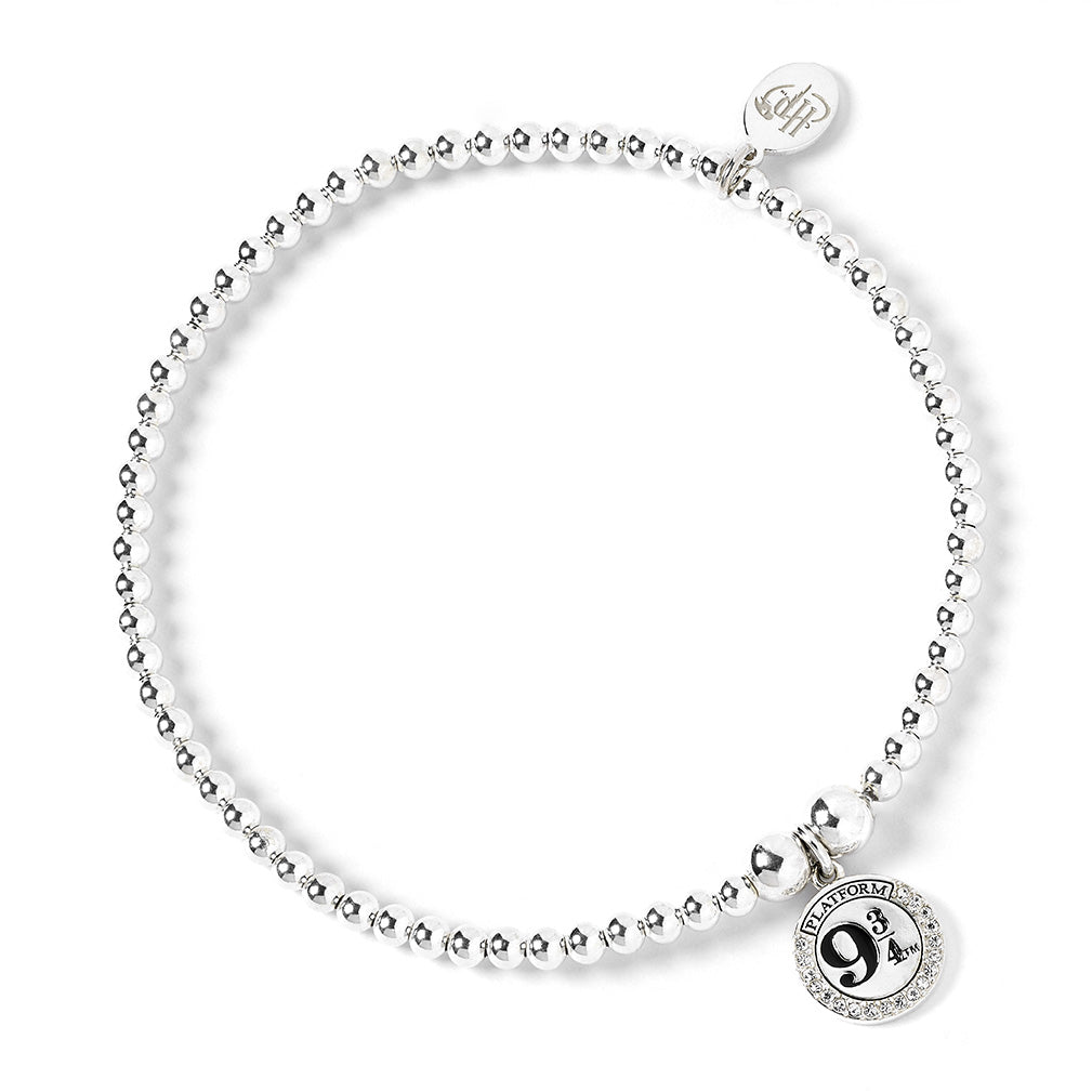 HARRY POTTER Sterling Silver Ball Bead Bracelet &with 9 3/4 Charm Silver