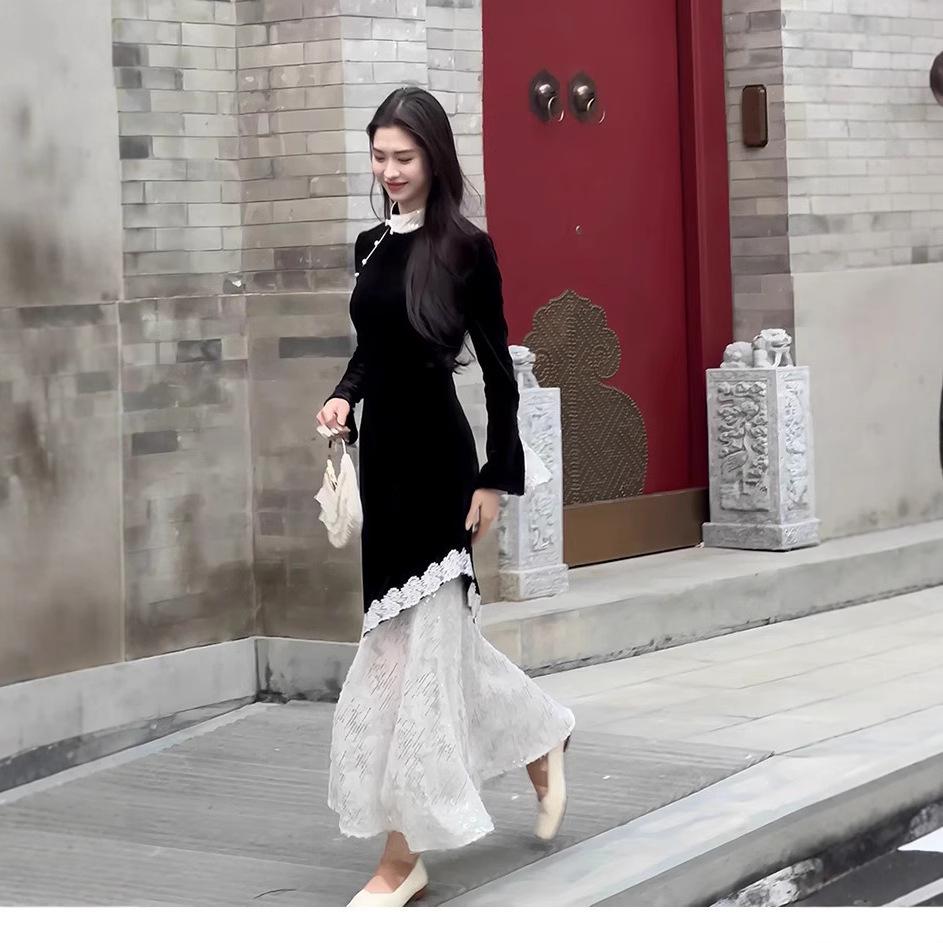 Spring Fashion Modern Chinese Cheongsam Dress - Plus Size