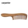 Carpenter Tan Green Sandalwood Fine-Tooth Comb