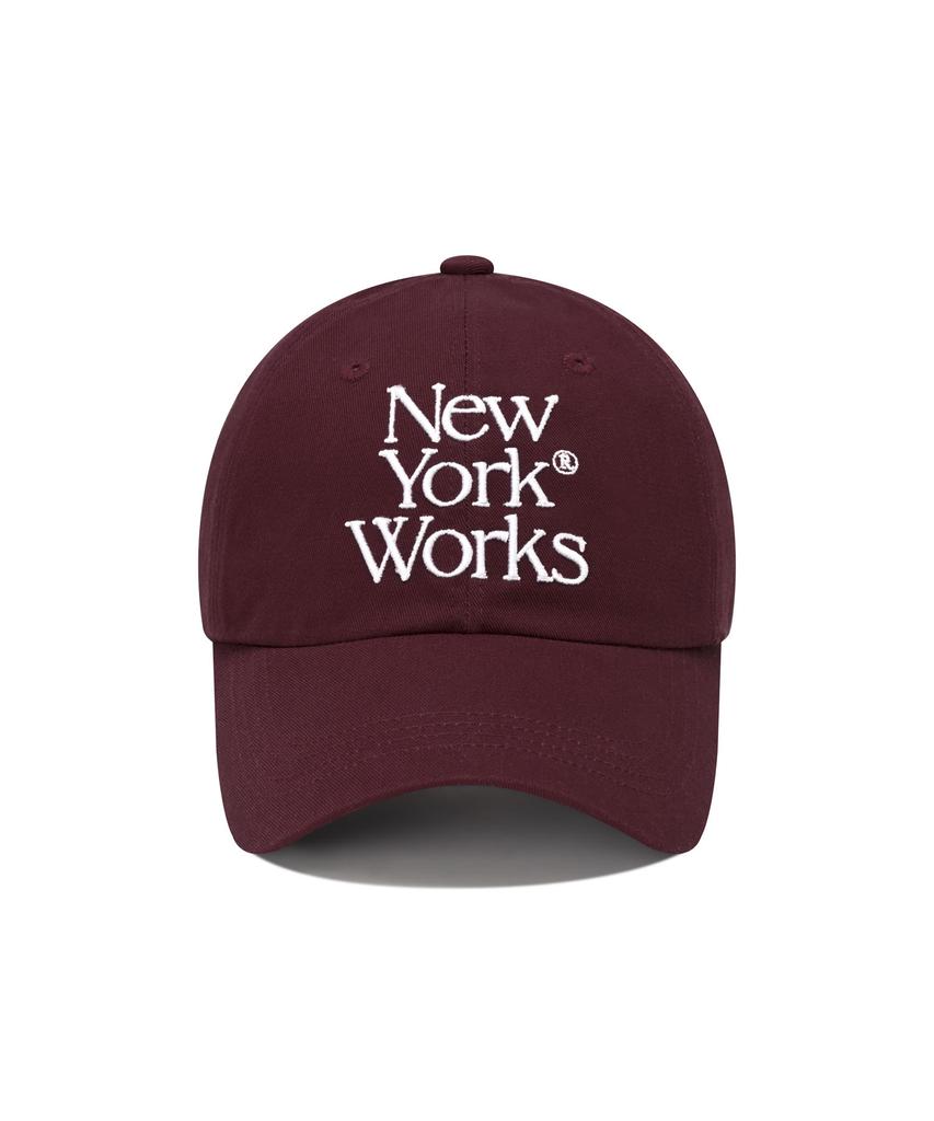 Nyuyogwogseu Mix Logo Ball Cap_ Burgundy