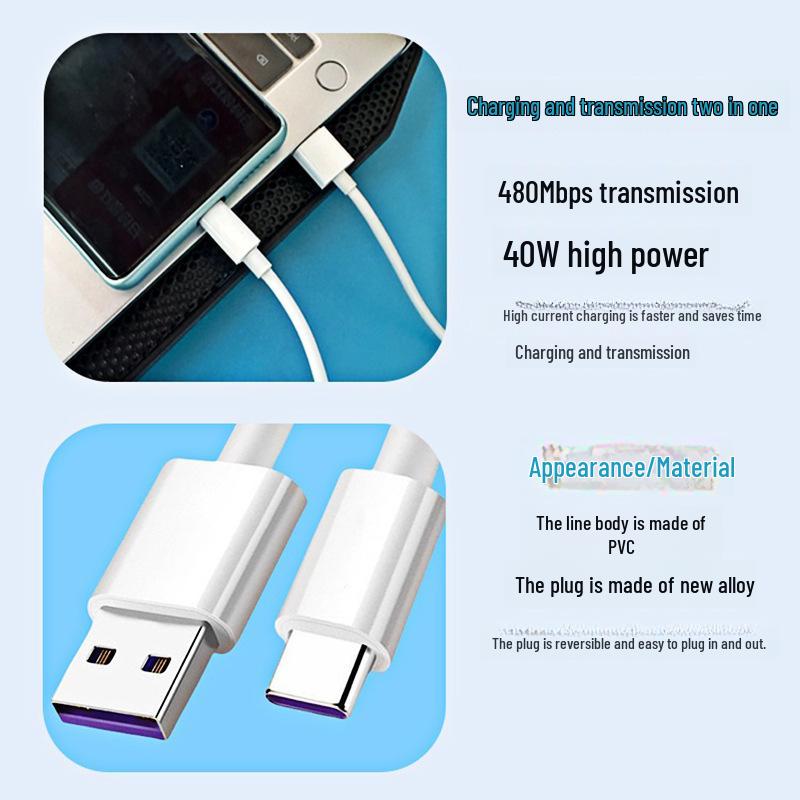 1m Type-C Fast Charging Cable for Xiaomi, VIVO, OnePlus