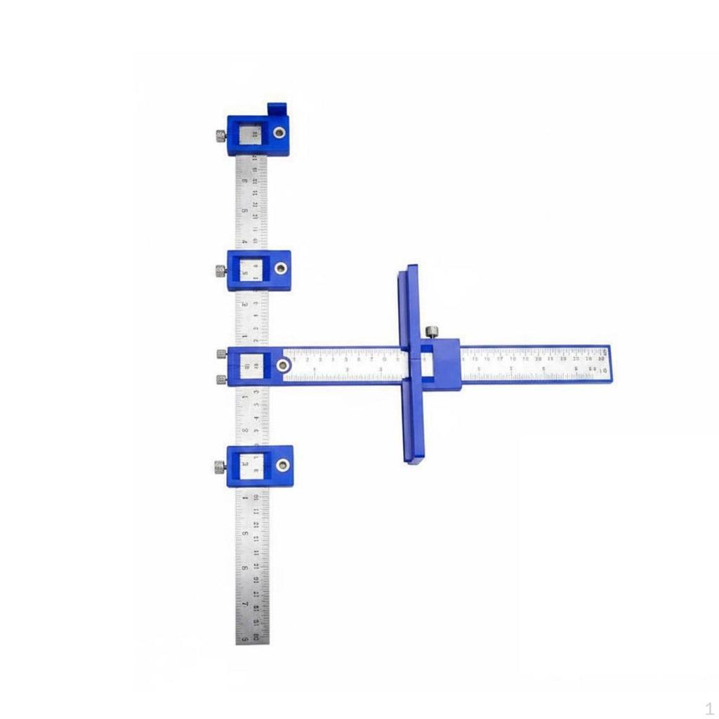 Drawer Pull Template Positioning Cabinet Handle Installation Tool Clear Scale Adjustable Punch Guide