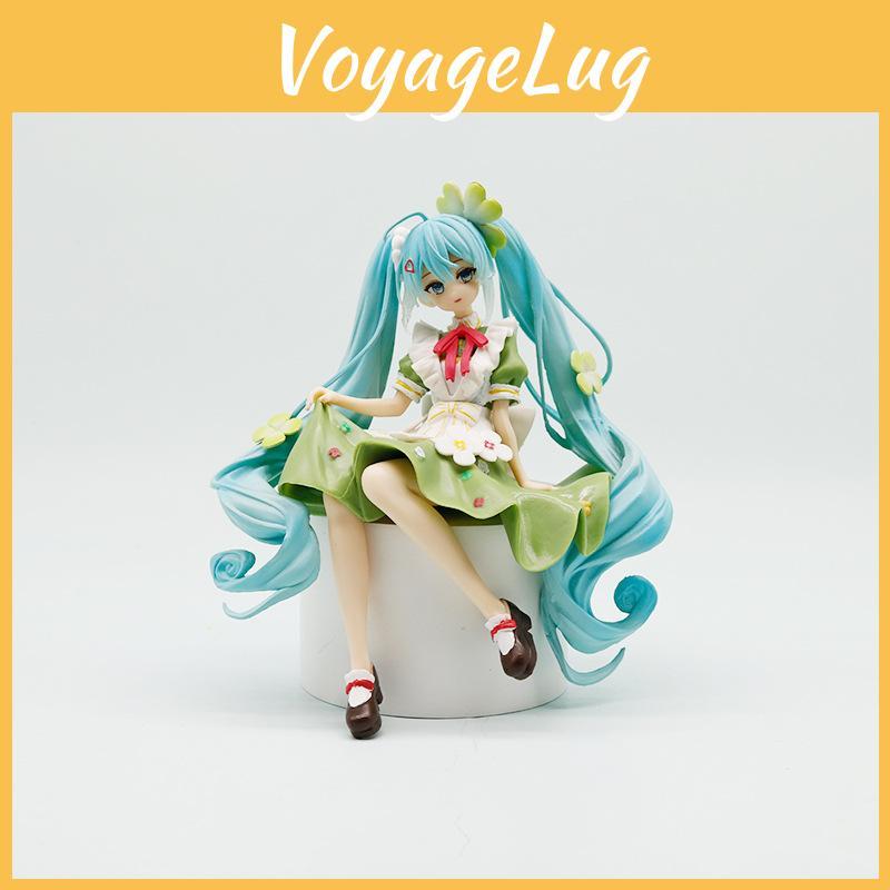 Hatsune Miku PVC Modell Ornament im Kleeblatt-Stil für Schreibtischdekoration und als Geschenkidee