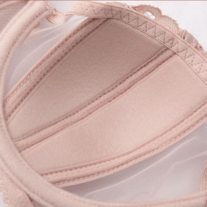 Bunny Ear Cup Women's Underwear Lace Push-Up Bra Large Breasts Small Bra French Style Sexy Lingerie Set