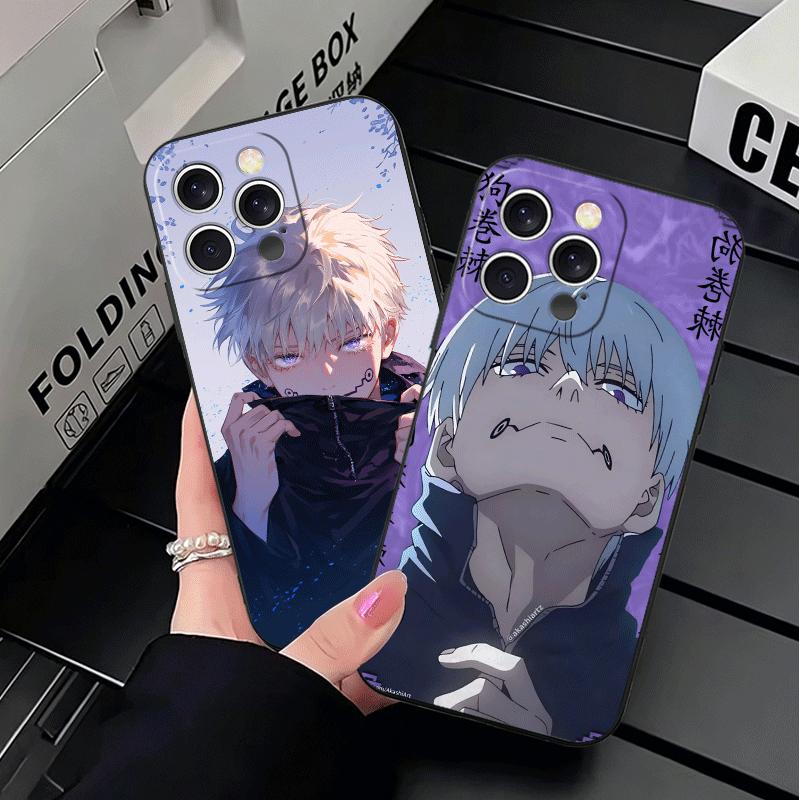 Anime Inumaki Toge JUJUSU Soft Phone Case for iPhone 16 16E 17 Air 15 Pro Max 14 Plus 13 Mini 11 12 7 Black Cover Back Shell