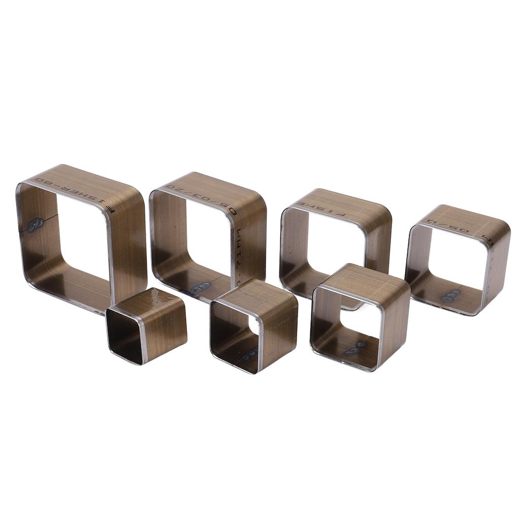 7PCS Leather Die Cutter Rounded Tetragonum 20‑50mm Leather Cutting Dies Mold 7 Different Sizes High