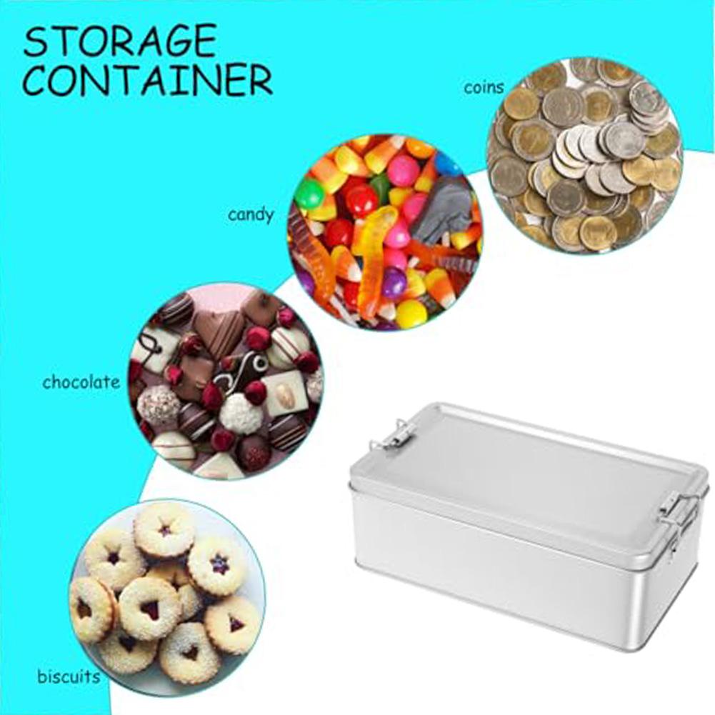Clasp Closure Pastry Tin Pastry Tin 18.5*10.5*6.5cm Metal Box With Lid Compact Size Elegant Design High-quality Materials