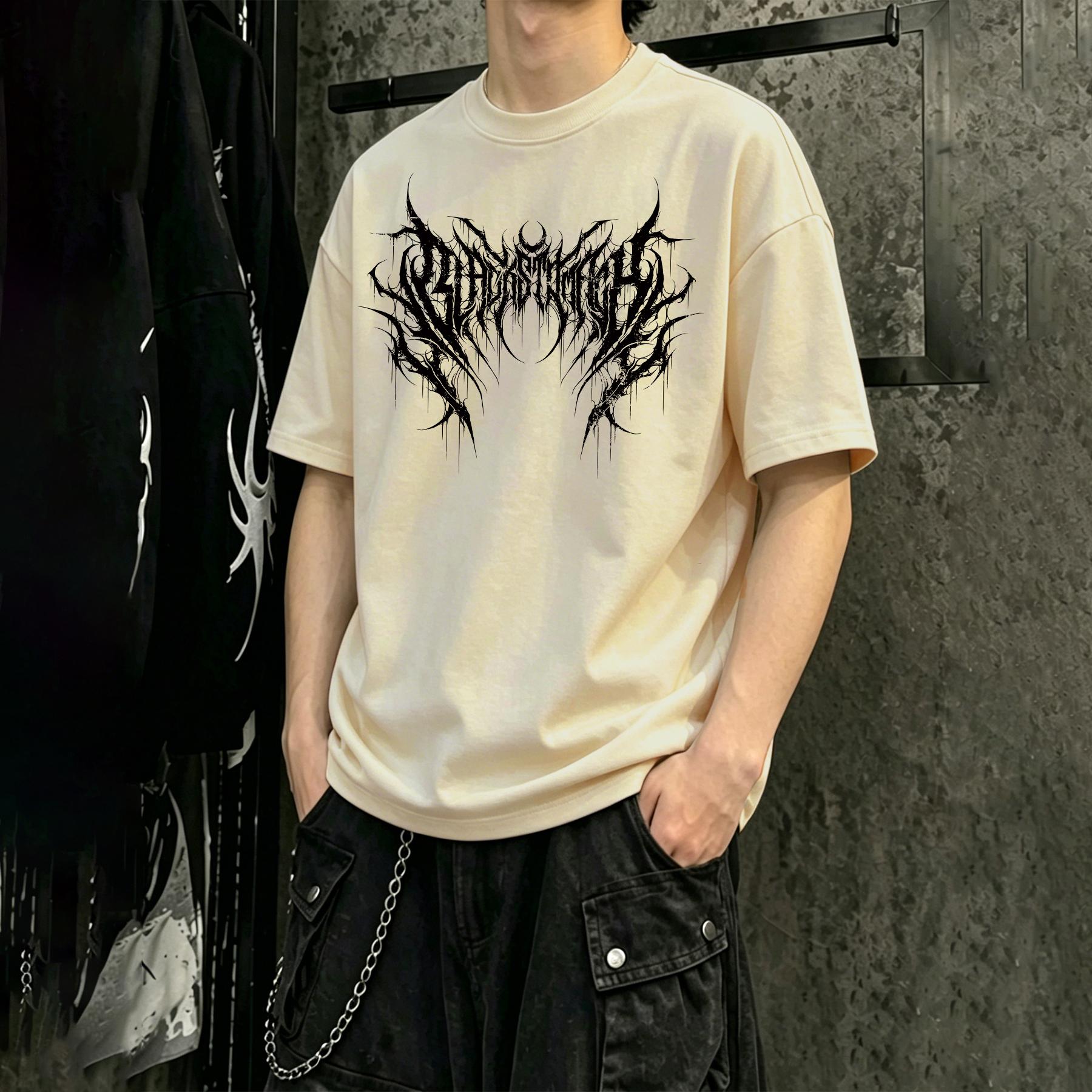 Casual, Loose-Fitting T-Shirt Retro T-Shirt Soft and Comfortable Fit Short-Sleeved Casual Street Style Loose and Lightweight Unisex Top L